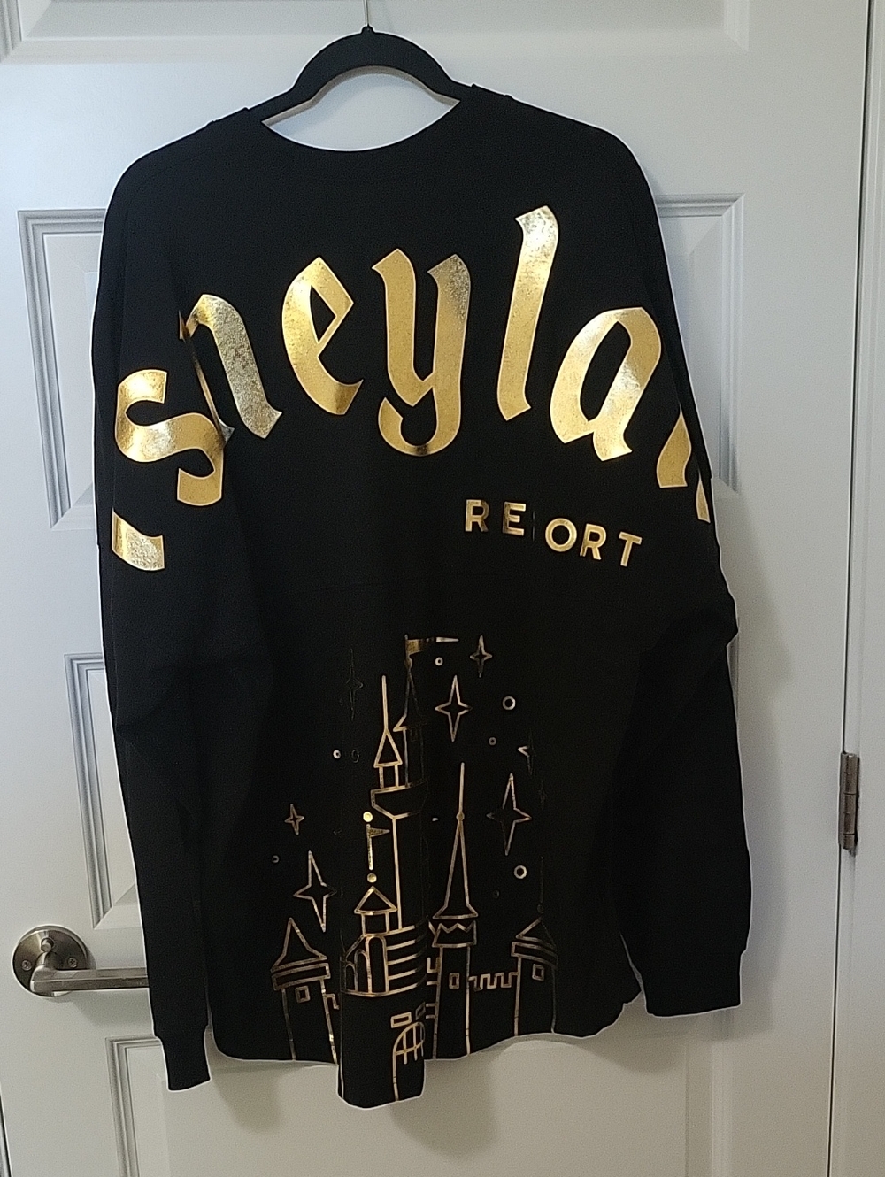 Disneyland Black and Gold Disney Spirit Jersey with Castle on the Back Size XL - Picture 6 of 12